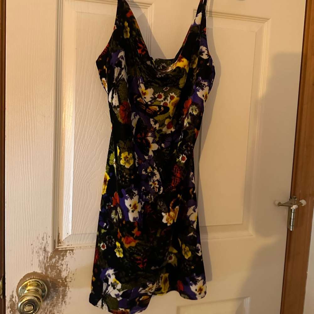 Velvet cowl neck mini